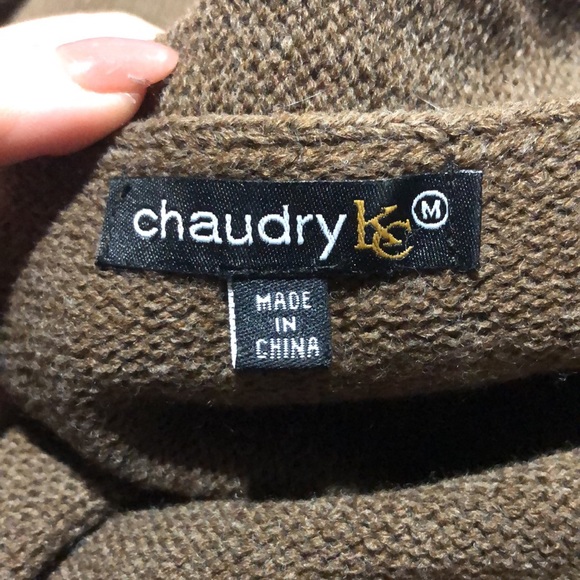 Chaudry KC brown cardigan size medium - Picture 11 of 12